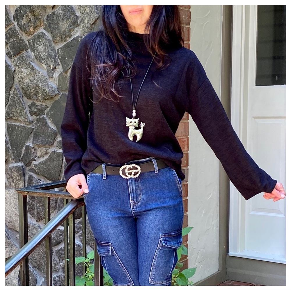 ✨LAST ONE✨GORGEOUS DIAMOND BUCKLE VEGAN BELT - Picture 4 of 5